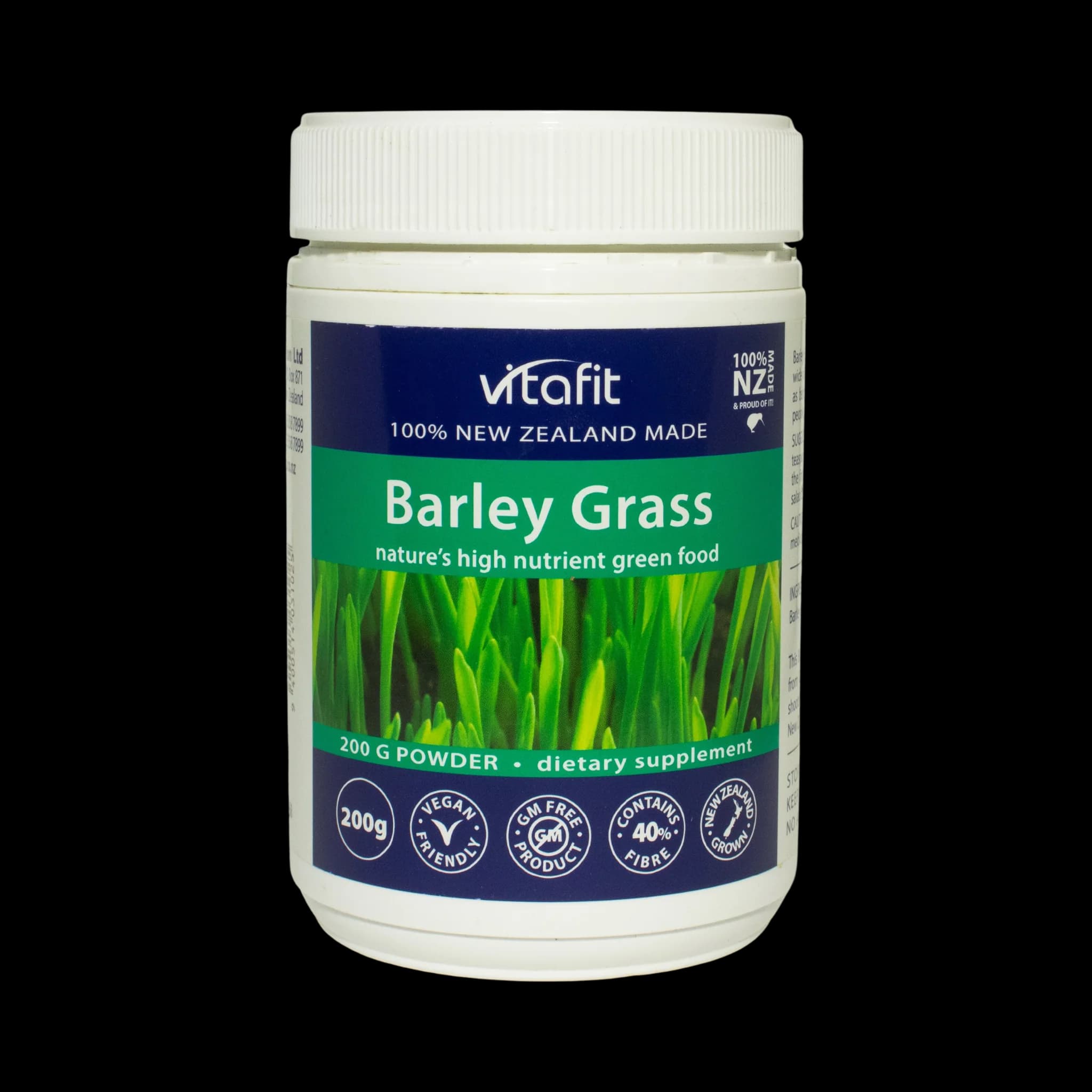 Vitafit Barley Grass Powder - 200g dietary supplement jar